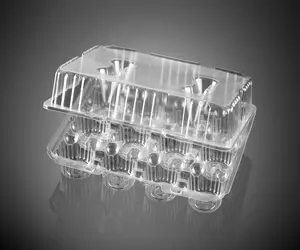 カスタム12セル卵カートン透明PETプラスチックタイプ鶏卵包装販売用