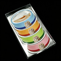 Boîte de présentation rectangulaire multifonctionnelle en plastique PET transparent recyclable, impression CMYK sur mesure pour aliments pour animaux de compagnie
