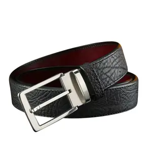 Wholesale Men's Pin buckle belts business Buffalo pattern leather belts genuine leather trousers strap men's belt