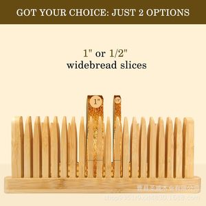 Bamboo Bread Slicer <b>Tray</b> With Crumb Collector Foldable <b>Storage</b> For Kitchen <b>Baking</b> Tools - Product Image 3