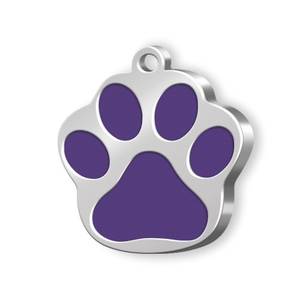 Pet <b>Tag</b> Small Paw Violet Metal <b>Dog</b> <b>ID</b> <b>Tag</b> For Pets - Product Image 1