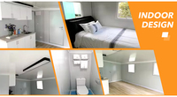 Casas Modulares Prefabricadas de Precio Competitivo, Contenedor Desmontable de 3 Habitaciones para Construcción