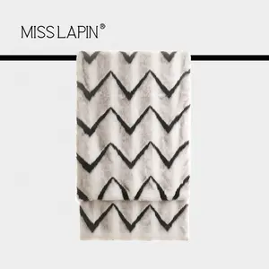 MISSLAPIN Home Decor Sofa Textured Throw Cover Blankets Soft Bed End Light Luxury Plush Fur Blanket