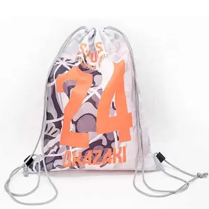 Wholesale Custom Logo Printed Eco Friendly Waterproof 210d Polyester Drawstring Bag