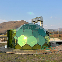 Dôme géodésique en verre 5M 6M 7M 8M pour glamping de luxe en plein air