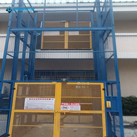 Ascenseur de fret hydraulique robuste pour extérieur, monte-charge vertical à rails de guidage, pour entrepôt, usine, transport de marchandises sur plusieurs étages