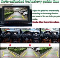 Caméra de recul 2-en-1 AHD 1080P avec trajectoire pour plaque d'immatriculation, pour voiture, camion, SUV, minivan, pick-up, caméra de plaque d'immatriculation intégrée au cadre de plaque arrière