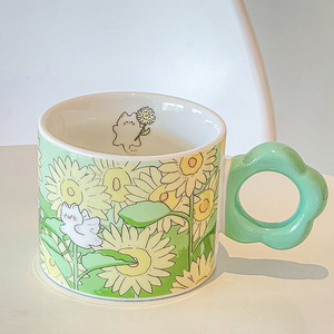 Lelyi 하이 룩스 인 튤립 세라믹 컵 가정용 귀여운 커피 컵 기념품 도매 - Product Image 6