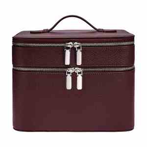 Trousse de Maquillage Double Couche Imperméable avec Fermeture Éclair, Sac de Maquillage Professionnel Portable, Étui de Rangement pour Soins de la Peau et Cils, Multiples Compartiments - Product Image 2