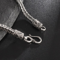 Bracelet pour homme en acier inoxydable rétro, style punk, personnalisé, chaîne tressée, fait main, pour les fêtes, fabriqué en Chine, modèle C0071
