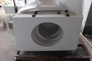 Luxueux dessus de vanité en quartz Surface élégante et haute performance pour intérieurs de salle de bain haut de gamme pour cuisine - Product Image 3