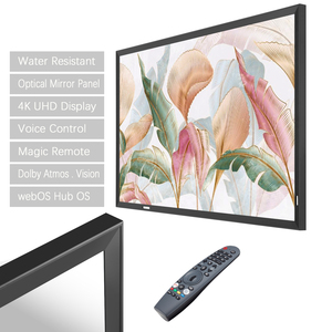 Téléviseur miroir 43 pouces 4K UHD avec cadre noir |   Écran intelligent étanche pour cheminée, hôtel et décoration intérieure, miroir TV - Product Image 2