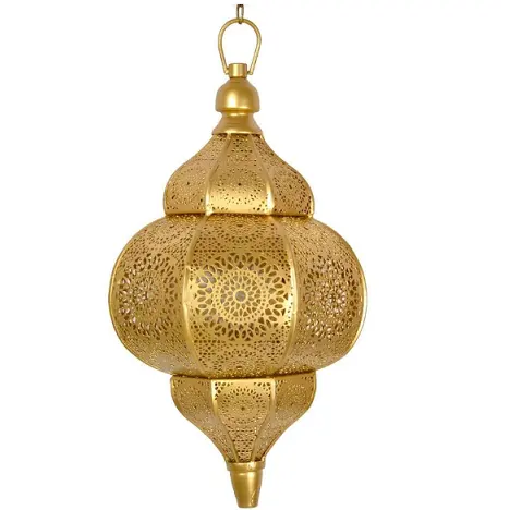 Lâmpada pendente única estilo oriental marroquina, lâmpada pendente marroquina decorativa de metal pendurada, novidade de 2024