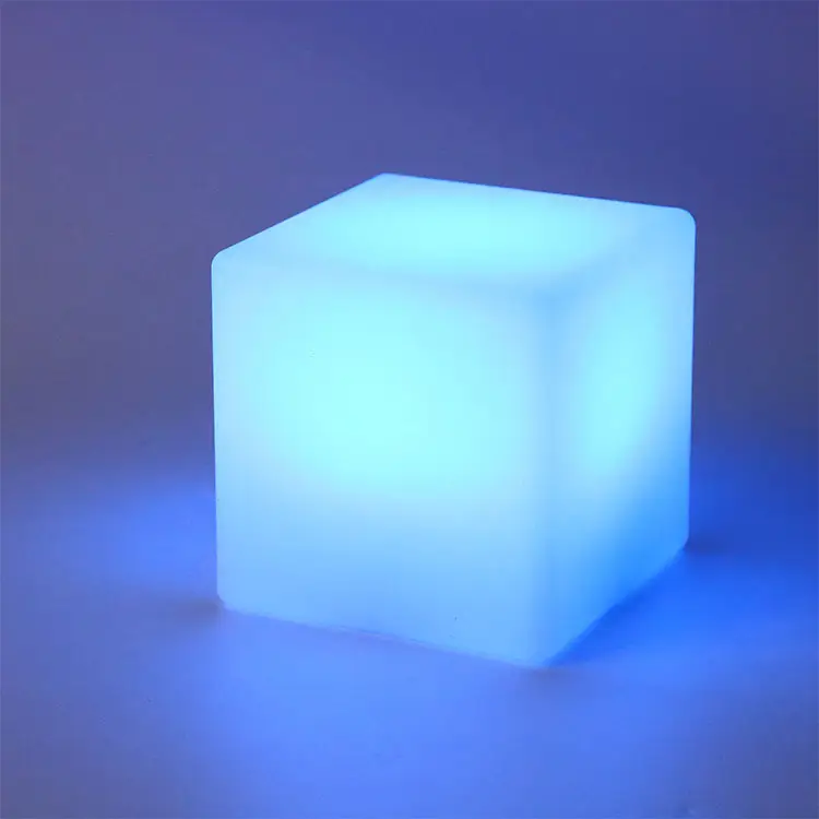 Large Size LED Light Cubic Luminous Plastic Waterproof Bar Stool Outdoor Luminous Plastic LED Cube