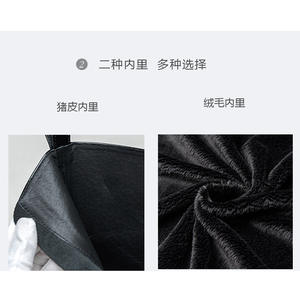 Botas de cuero genuino negras de punta para hombre, modelo 2026, con cremallera y aumento de altura, botines de caña alta para dropshipping - Product Image 4