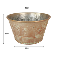Seau à fleurs en métal galvanisé Home Decor Planter Antique Iron Decoration Garden Basket Wholesale Factory