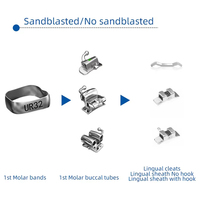 AURWEN Tubo Bucal Ortodóntico No Convertible Adhesible para los Primeros 6 Molares, Acero Inoxidable Duro 17-4 para Roth/MBT/Edgewise