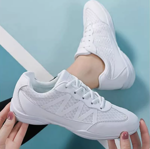 <span class=keywords><strong>Scarpe</strong></span> da Cheerleading 2105 per Donne, Sneakers Bianche da Ballo, <span class=keywords><strong>Scarpe</strong></span> Jazz con <span class=keywords><strong>Suola</strong></span> Morbida per Fitness, Allenamento, Danza, Camminata, Palestra e Sport - Product Image 2