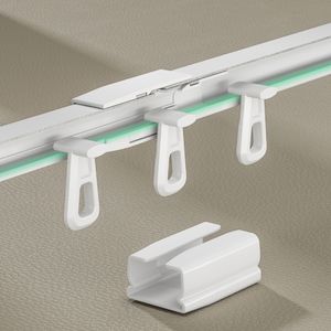 2 tringles à <span class=keywords><strong>rideaux</strong></span> à double <span class=keywords><strong>rail</strong></span> coulissantes Heavy Duty Double Sliding Curtain Long Track Set For Home Decor - Product Image 6