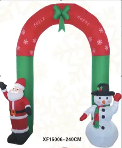 Boneco de neve inflável do natal, papai noel e cervos decorativos ao ar livre, 1.2m