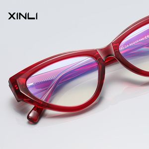 Lunettes de lecture pour femmes XINLI2153, imprimé animal, TR90, anti-lumière bleue, style œil de chat - Product Image 3
