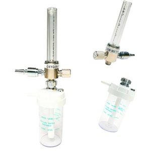 AmcareMed Medidor de vazão de oxigênio britânico com garrafa de umidificador Medidor de vazão de gás médico BS - Product Image 5