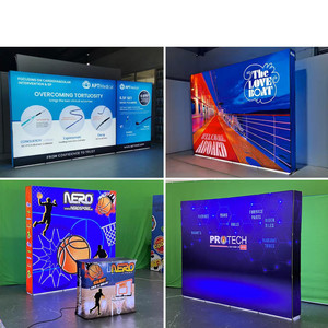 Pop up <b>Display</b> Backdrop Factory Directly Selling Advertising Stand Custom Logo Printing <b>Wall</b> Stand Backdrop with Black Backing - Product Image 2