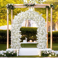 Gypsophila Butterfly Hear White Set Décoration Toile de fond en forme de coeur Arche de fleurs artificielles pour mariage Arche de fleurs