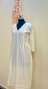 Ensemble Kurta Chanderi pour femmes, vêtements ethniques de créateur, ensemble Kurta, pantalon et dupatta, tenue indienne traditionnelle confortable, vente en gros, exportation - Product Image 5