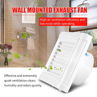 Ventilateur extracteur mural pour salle de bain, faible bruit, pour l'élimination de l'humidité et des odeurs domestiques