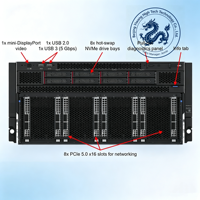 Serveur IA à refroidissement liquide SR780a V3 5U avec 8 GPU, processeur Intel Xeon de 5e génération, PCIe Gen5, calcul haute performance pour l'IA générative