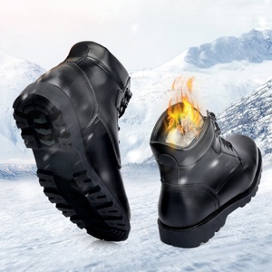 Bottes en laine neuves confortables et chaudes pour hommes, bottes mi-hautes pour la neige, antidérapantes, en laine et coton, chaussures d'hiver décontractées pour la marche en plein air - Product Image 2