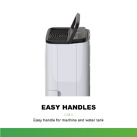 Déshumidificateur domestique compact électrique, capacité 40L/jour, réservoir d'eau de 6,5L, affichage numérique, indicateur de niveau d'eau, économe en énergie, silencieux