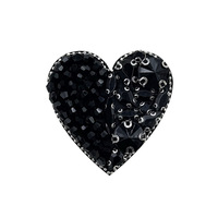 Romantique en forme de coeur rouge 3D perle paillettes perle strass tissu autocollants pour mode vêtements chaussures chapeaux accessoires