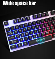 Clavier mécanique de jeu de haute qualité avec rétroéclairage RGB 104 LED et souris ergonomique USB, combo pour usage bureautique, avec éléments métalliques