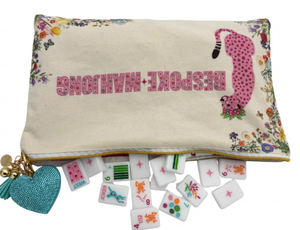 Springtime Safari Modern Portable Plastic <b>Mahjong</b> <b>Set</b>-BRIGHT WHITE 4 Players - Product Image 5
