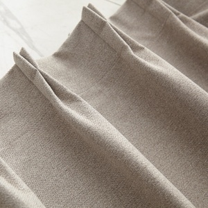 Rollo personalizado GRS certificado nuevo 280 ancho satén tela cortinas 100% Blackout doble cara espiga Jacquard Blackout Plain - Product Image 4