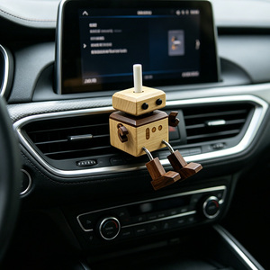 Purificateur d'air portable haut de gamme pour voiture, à clipser sur grille d'aération, en bois, diffusion naturelle de parfum par évaporation, sans électricité, décoration - Product Image 1