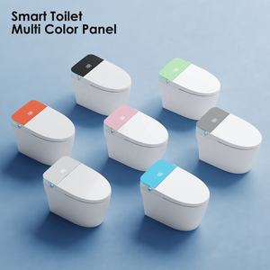 WC intelligent monobloc multicolore avec bidet électronique, pour salle de bain, à poser au sol, télécommande, drainage en S - Product Image 2