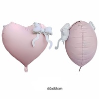 Fu Xin Pengiriman Cepat Balon Foil Aluminium Bentuk Hati 22 Inch untuk Latar Belakang Pernikahan, Hari Valentine, dan Dekorasi Belanja