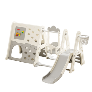 Aire de jeux d'éveil durable en plastique pour enfants, toboggan et structure d'escalade, pour la maternelle et les tout-petits, sécurisée, pour l'intérieur et l'extérieur - Product Image 1