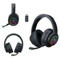 Écouteur sans fil 2.4G avec microphone de jeu BT5.4 Trp-mod pour casque PS5 casque stéréo RGB pour PC Xboxes