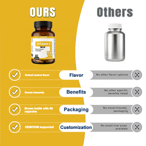 Capsule di Vitamina <span class=keywords><strong>C</strong></span> 500mg - Supporto Immunitario e Antiossidante, 60 Capsule, Integratore Alimentare per Adulti OEM/ODM - Product Image 4