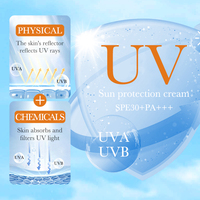 Crème solaire éclaircissante SADOER SPF30+ PA+++ 30g, base de maquillage éclaircissante beige naturel, OEM, marque privée, faible MOQ