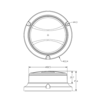 Emark SAE Camión Remolque Intermitente Advertencia Strobe Beacon Light 36LED Ámbar Giratorio Lámpara de Emergencia Tornillo Montaje Magnético 10-30V