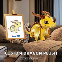 Peluche Dragon Super Douce CPC EN71, Design Personnalisé Mignon, Promotion d'Entreprise, Jouet Dinosaure Rembourré avec Remplissage en Coton PP