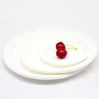Assiette en bagasse de canne à sucre compostable écologique 6 pouces - 10 pouces