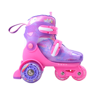 METROLLER Chaussures de patins clignotants pour enfants Patins à roulettes populaires d'extérieur avec roues en PU de taille réglable pour enfants