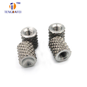 Tengdafei <b>M3</b> Titanium Alloy Knurled Nut Double-Ended <b>Screw</b> TC4 Medical Grade Silver Finish For Replace Repair - Product Image 1