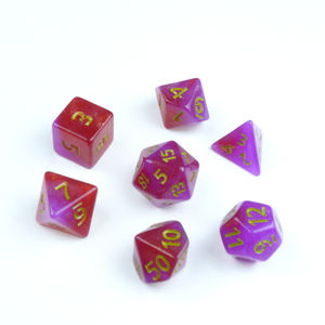 Ensemble de 7 dés polyédriques à dégradé scintillant, fabrication artisanale haut de gamme personnalisée pour <span class=keywords><strong>les</strong></span> jeux de divertissement, directement de l'usine - Product Image 5